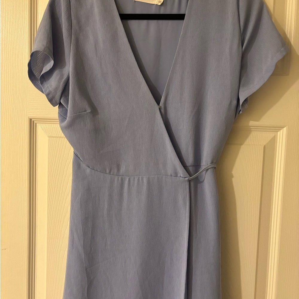Lush Gray Dolman Sleeve V-Neck Sheath Dress Large